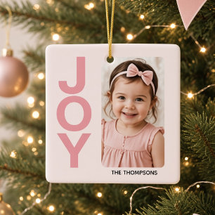 Ornement de Noël avec photo personnalisée de fille