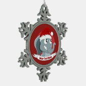 ornement de Noël avec un joli éléphant de dessin a (Gauche)