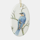 Ornement de Noël avec un Robin sur une branche (Droite)