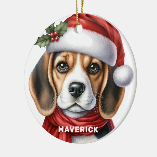Ornement de Noël beagle (Gauche)