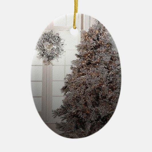 Ornement de Noël blanc (Devant)