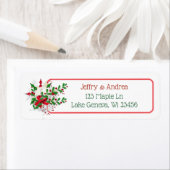 Ornement de Noël blanc et Étiquettes de adresse Ho (En situation)