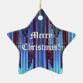 Ornement de Noël bleu (Devant)