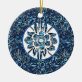 Ornement de Noël bleu vintage (Devant)