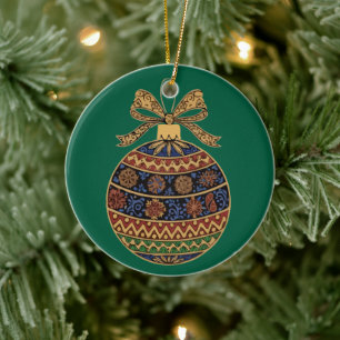 Ornement de Noël Bohème Élégant Orné Art Populaire