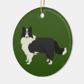 Ornement de Noël Border Collie (Gauche)