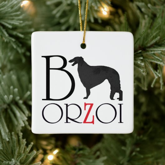 Ornement de Noël Borzoï (Arbre)