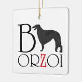Ornement de Noël Borzoï (Gauche)