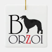 Ornement de Noël Borzoï (Dos)