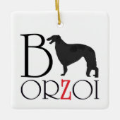 Ornement de Noël Borzoï (Devant)
