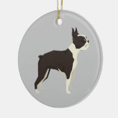 Ornement de Noël Boston Terrier (Gauche)