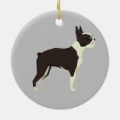 Ornement de Noël Boston Terrier (Dos)