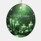Ornement de Noël Bougies Vertes (Gauche)