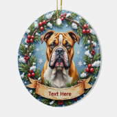 Ornement de Noël Bouledogue (Gauche)