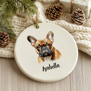 Ornement de Noël Bouledogue Français