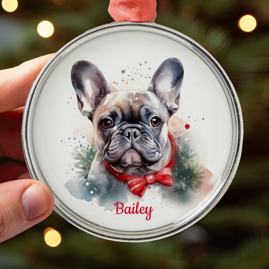 Ornement de Noël Bouledogue Français Frenchie