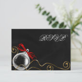 Ornement de Noël Bow rouge RSVP (Debout devant)