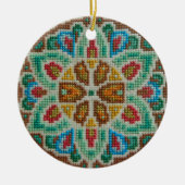 Ornement de Noël brodé par main (Devant)