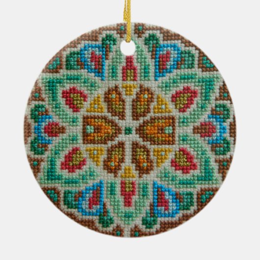 Ornement de Noël brodé par main (Dos)