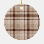 Ornement de Noël Brown de ton défraîchi (Dos)