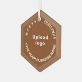 Ornement de Noël Brown verre de Noël d'affaires (Avant gauche)