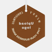 Ornement de Noël Brown verre de Noël d'affaires (Verso)