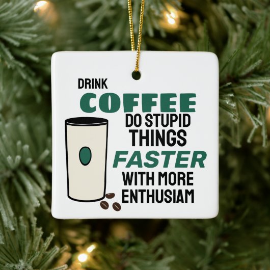 Ornement de Noël Café Année Drôle (Arbre)