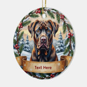 Ornement de Noël Cane Corso (Gauche)