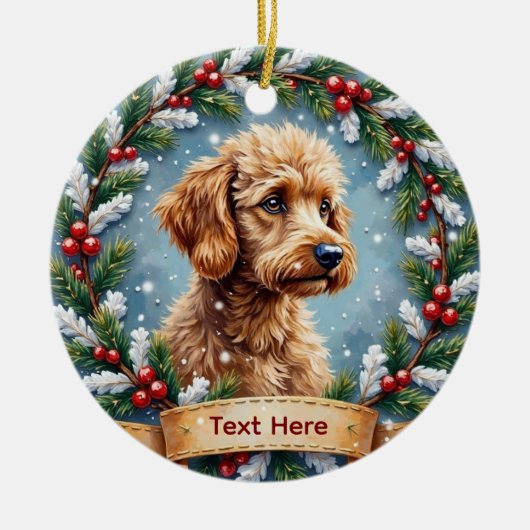 Ornement de Noël Caniche (Devant)
