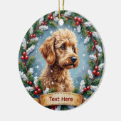 Ornement de Noël Caniche (Gauche)