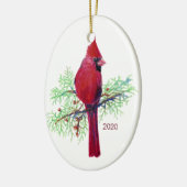 Ornement de Noël cardinal sur mesure (Gauche)