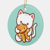 Ornement de Noël - Chat en pain d'épices de cuisin (Gauche)