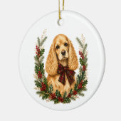 Ornement de Noël Chien de race Cocker Spaniel Buff (Gauche)