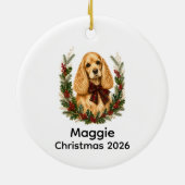 Ornement de Noël Chien de race Cocker Spaniel Buff (Dos)