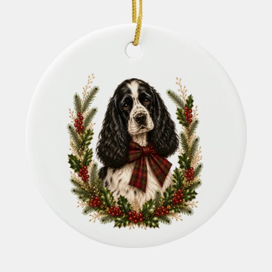 Ornement de Noël Chien de race Cocker Spaniel Part (Devant)