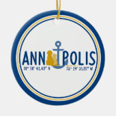 Ornement de Noël Chiens Ancrés à Annapolis (Devant)