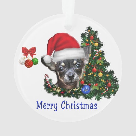Ornement de Noël Chihuahua (dos)
