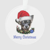 Ornement de Noël Chihuahua (devant)