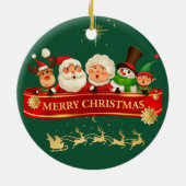Ornement de Noël Classique Santa & Amis (Dos)