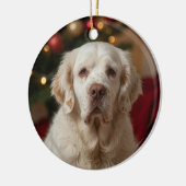 Ornement de Noël Clumber Spaniel (Gauche)