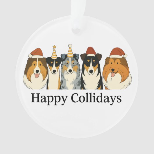 Ornement de Noël Collie (devant)
