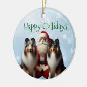 Ornement de Noël Collie (Gauche)
