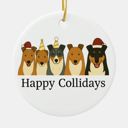 Ornement de Noël Collie lisse  (Devant)