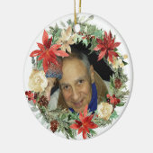 Ornement de Noël commémoratif à 2 côtés avec photo (Gauche)