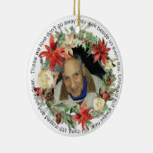 Ornement de Noël commémoratif à 2 côtés avec photo (Droite)