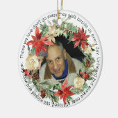 Ornement de Noël commémoratif à 2 côtés avec photo (Gauche)