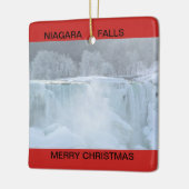 Ornement de Noël congelé par chutes du Niagara (Gauche)