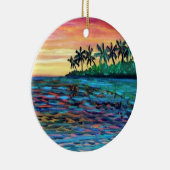 Ornement de Noël Coucher de soleil sur l'île (Droite)