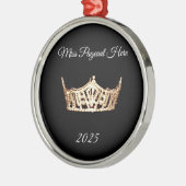Ornement de Noël Couronne d'Or de style Miss Ameri (Gauche)