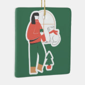 Ornement de Noël Cozy avec Fille (Droite)